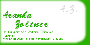 aranka zoltner business card